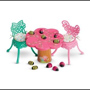 American Girl “Garden Party Table & Chairs” from WellieWishers (Retired)